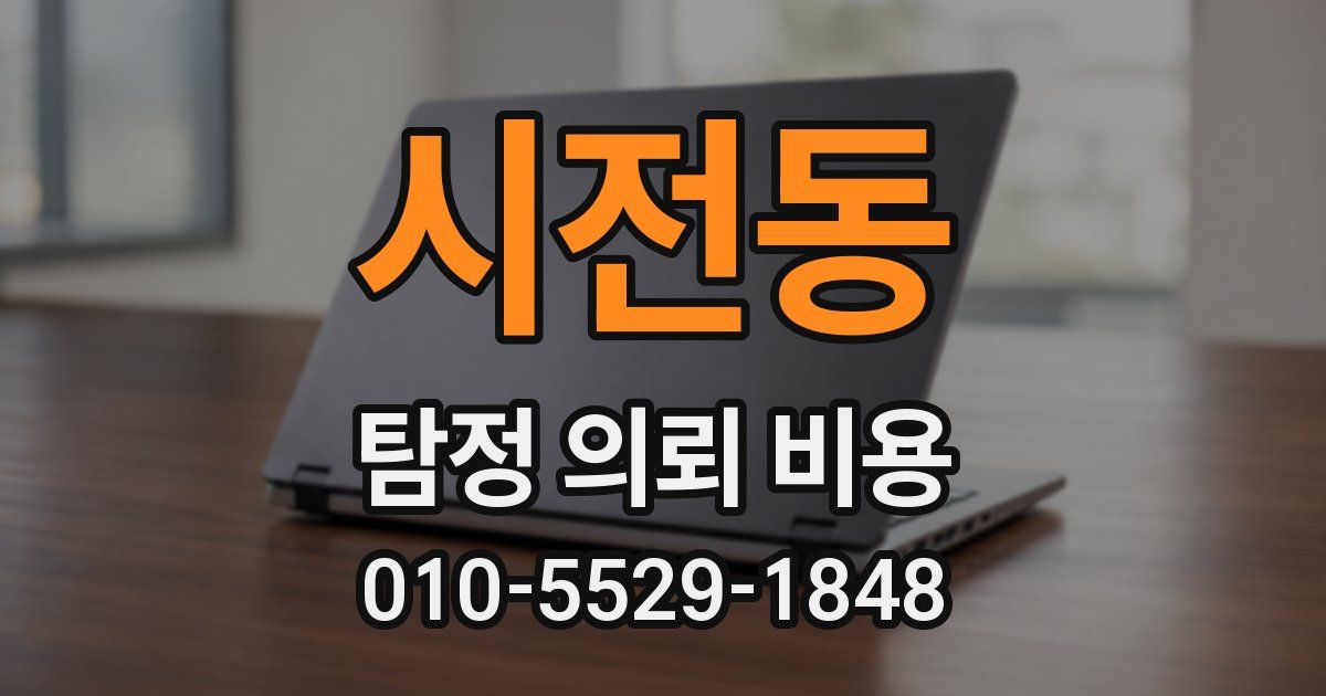 시전동 탐정 의뢰 비용