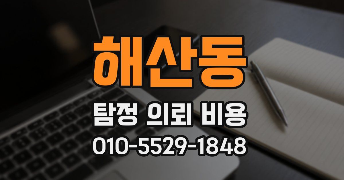 해산동 탐정 의뢰 비용