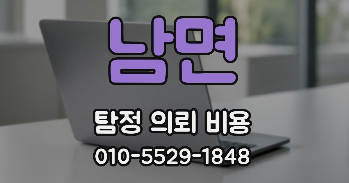 남면 탐정 의뢰 비용