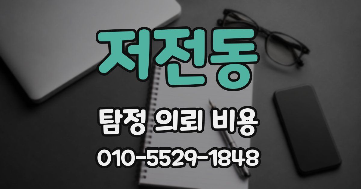 저전동 탐정 의뢰 비용