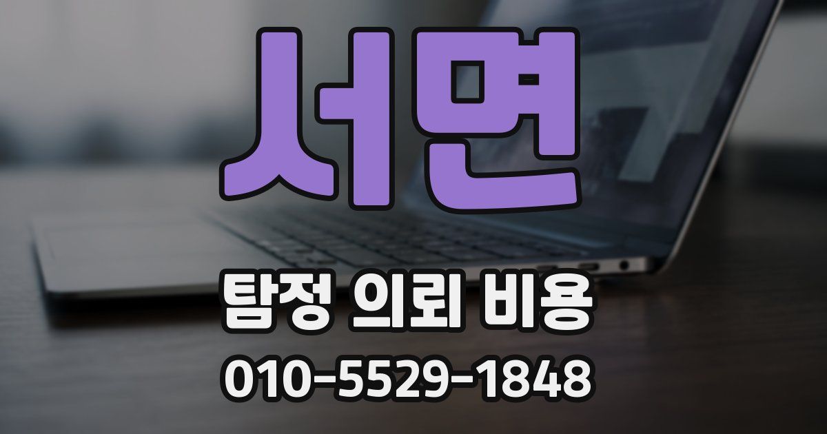 서면 탐정 의뢰 비용