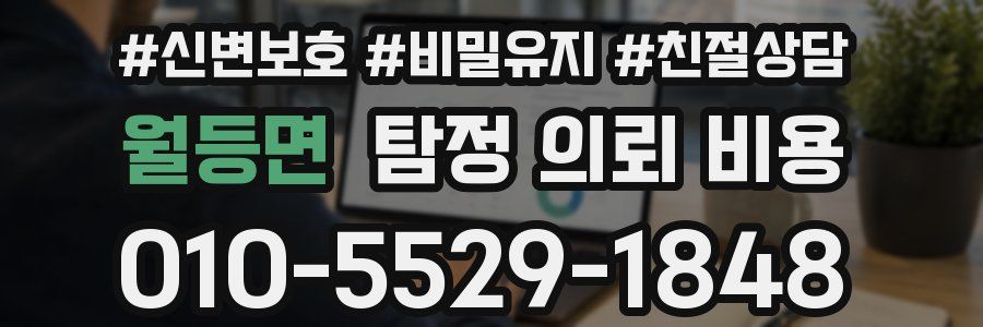 월등면 탐정 의뢰 비용
