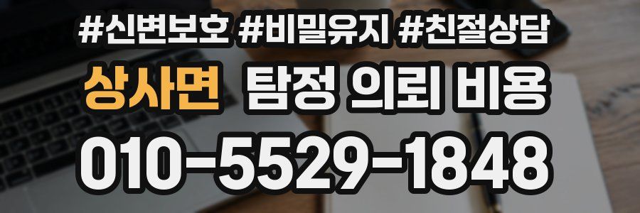 상사면 탐정 의뢰 비용