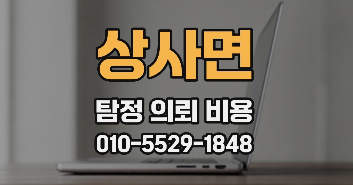 상사면 탐정 의뢰 비용