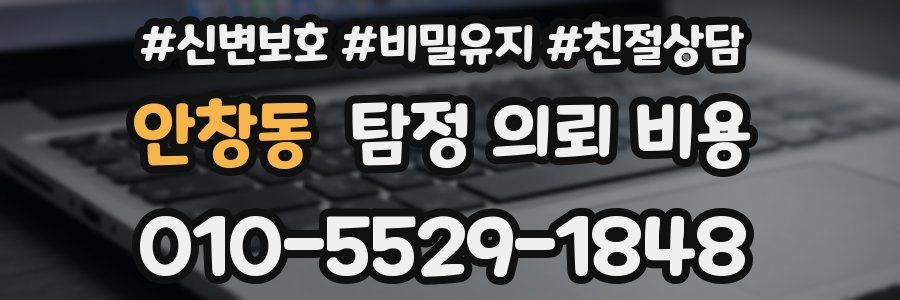 안창동 탐정 의뢰 비용