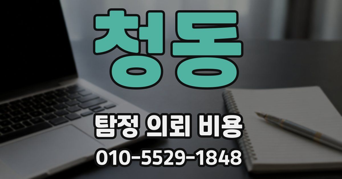 청동 탐정 의뢰 비용