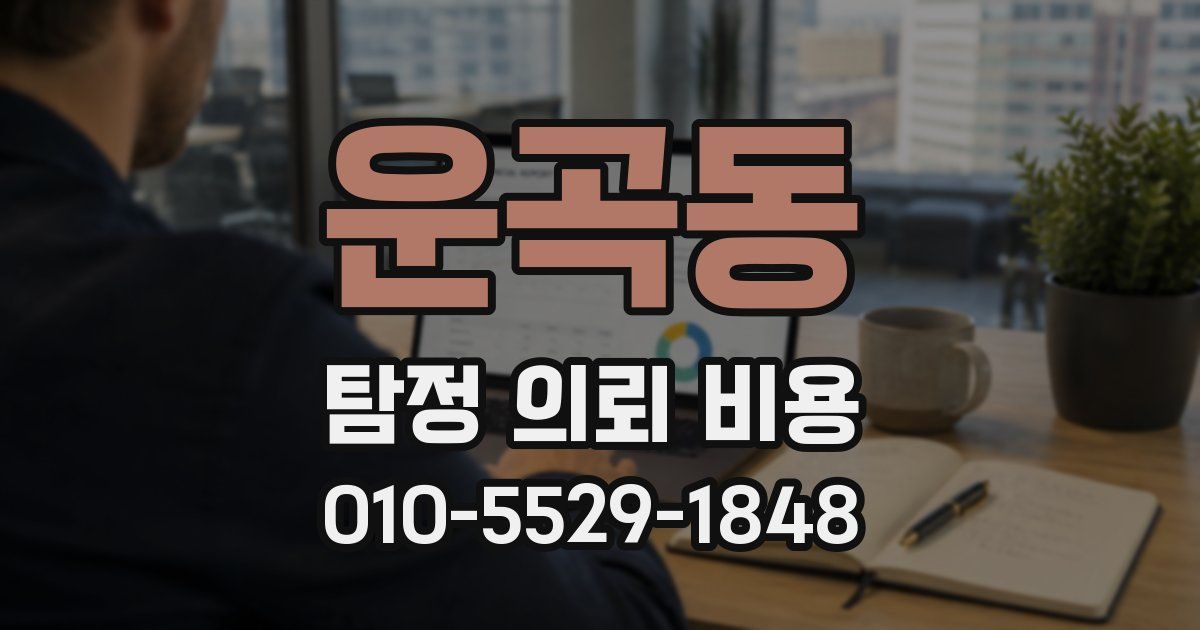 운곡동 탐정 의뢰 비용