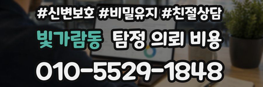 빛가람동 탐정 의뢰 비용