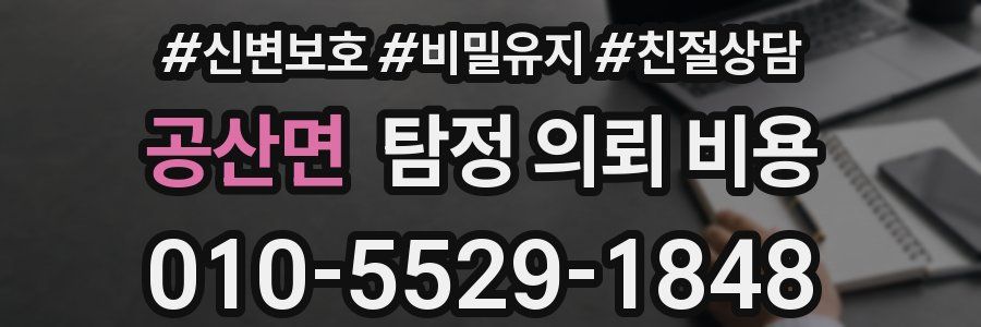 공산면 탐정 의뢰 비용