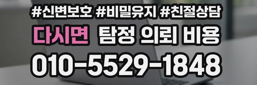 다시면 탐정 의뢰 비용