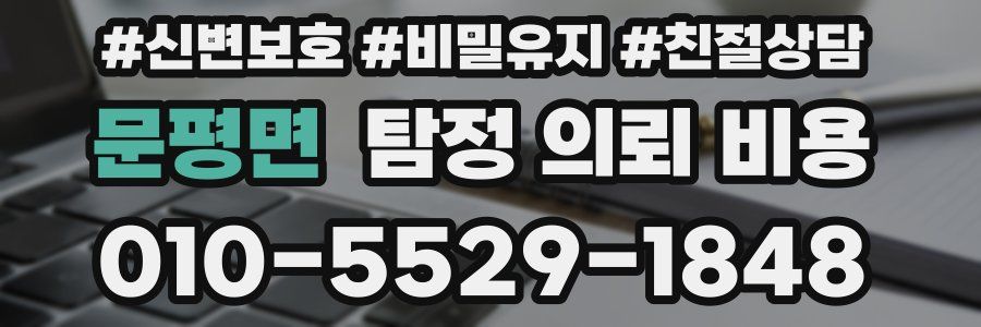 문평면 탐정 의뢰 비용
