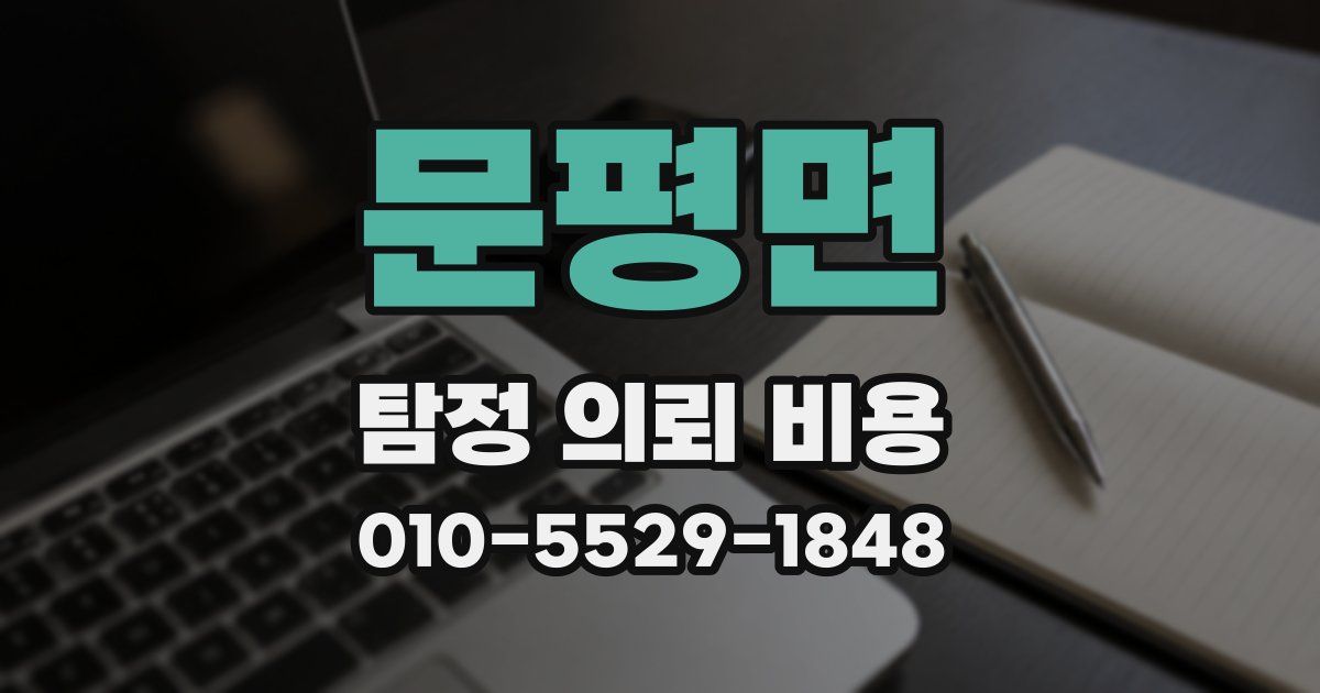 문평면 탐정 의뢰 비용
