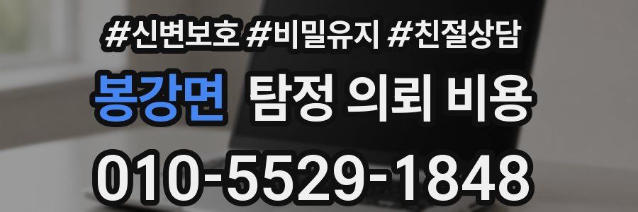 봉강면 탐정 의뢰 비용
