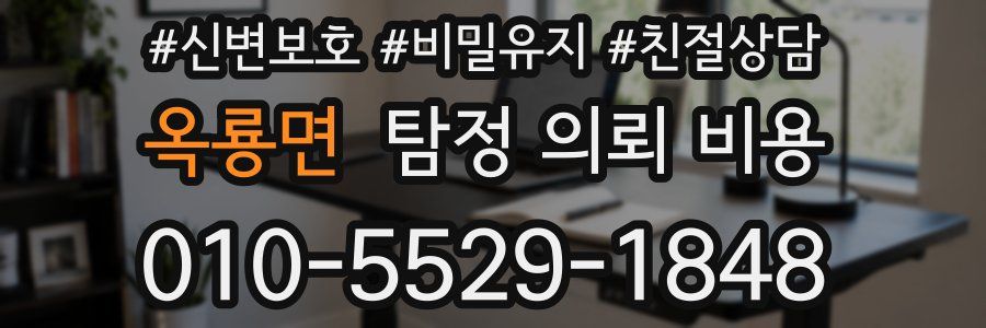 옥룡면 탐정 의뢰 비용