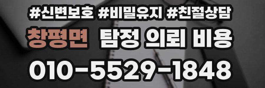 창평면 탐정 의뢰 비용