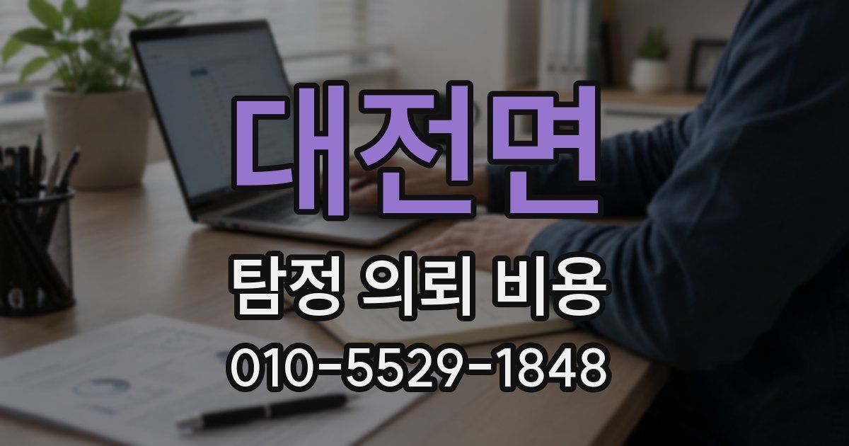 대전면 탐정 의뢰 비용