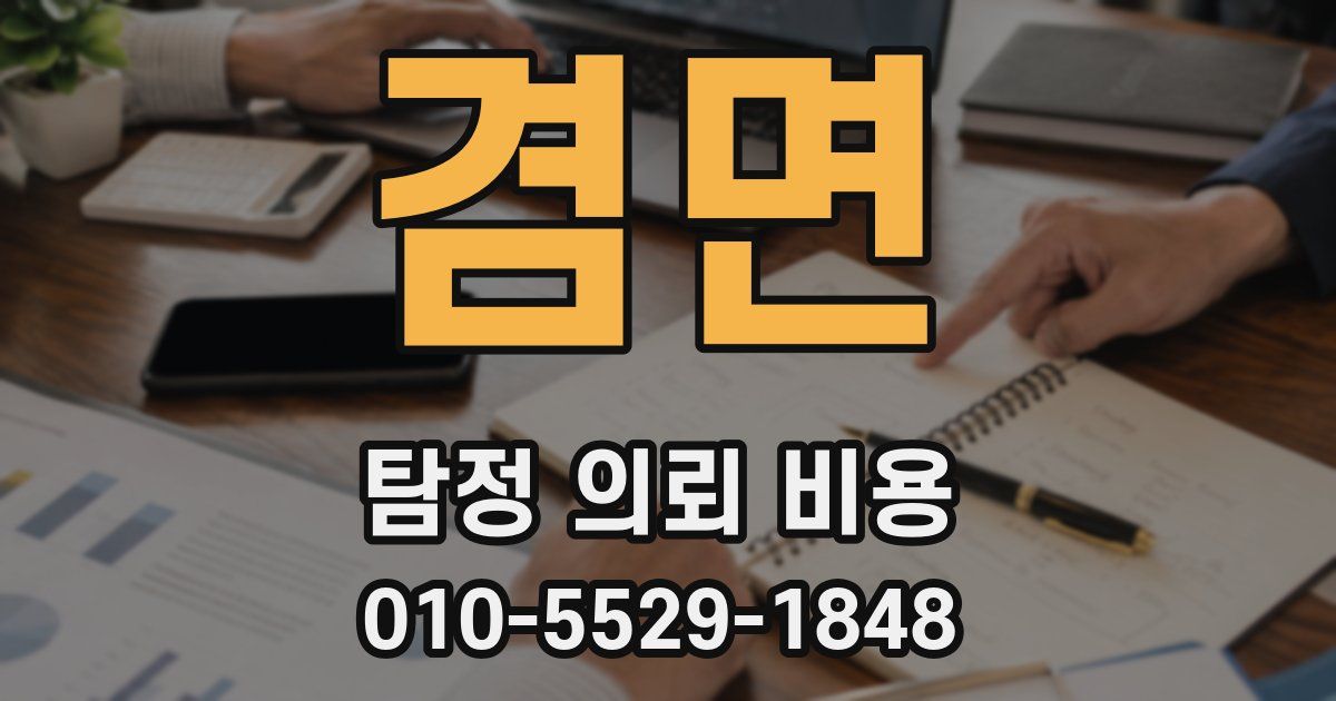 겸면 탐정 의뢰 비용