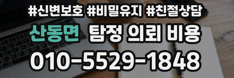 산동면 탐정 의뢰 비용