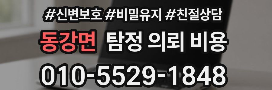 동강면 탐정 의뢰 비용
