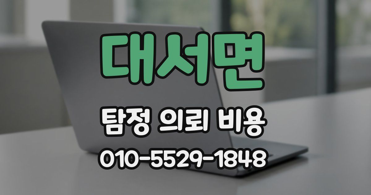 대서면 탐정 의뢰 비용