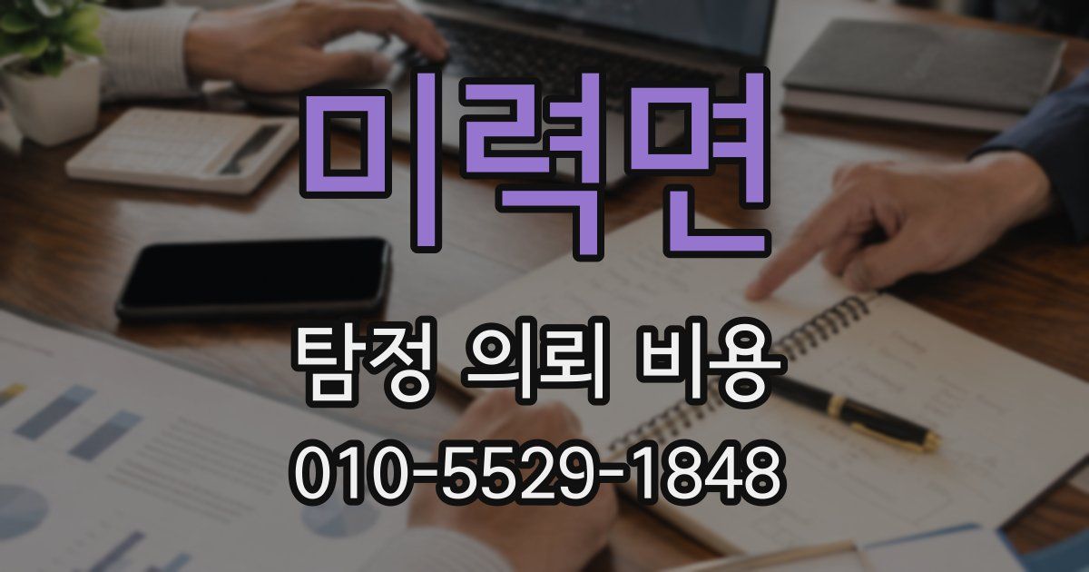 미력면 탐정 의뢰 비용