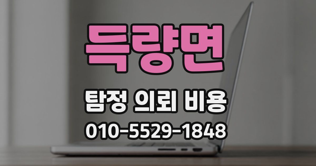 득량면 탐정 의뢰 비용