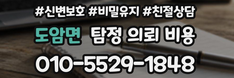 도암면 탐정 의뢰 비용