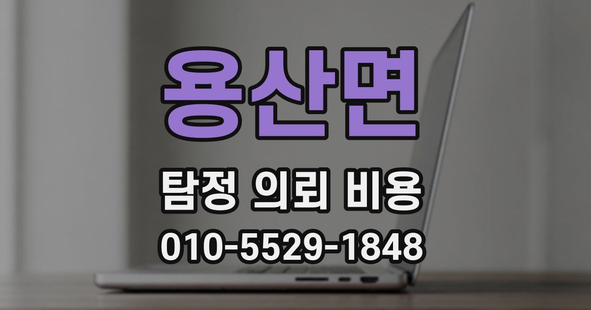 용산면 탐정 의뢰 비용