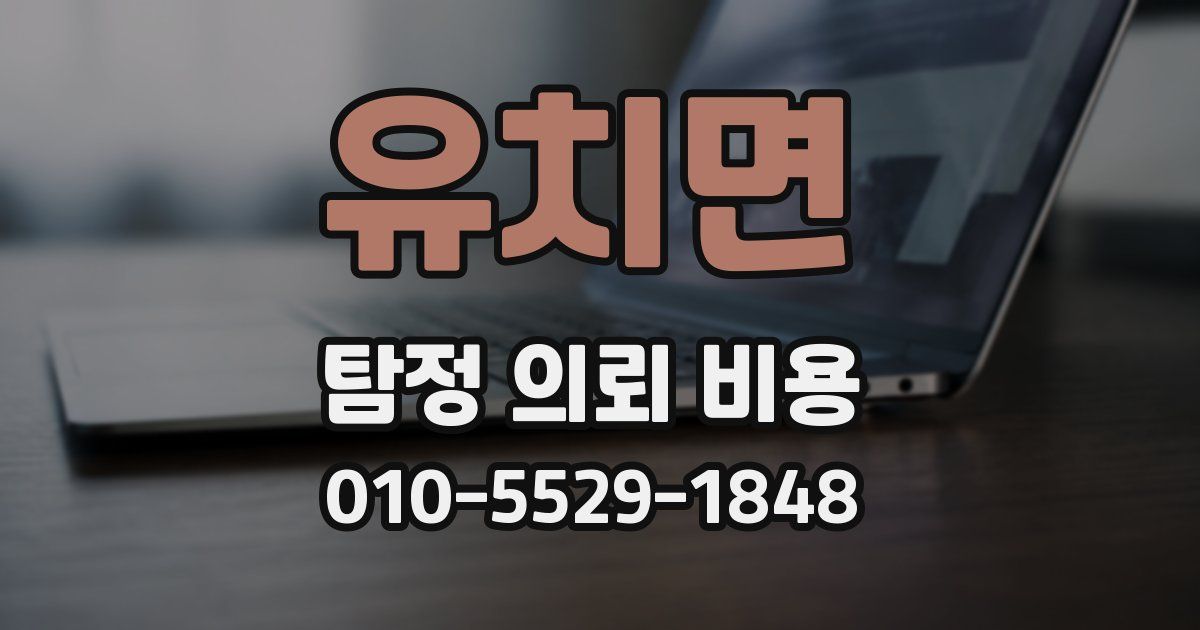 유치면 탐정 의뢰 비용