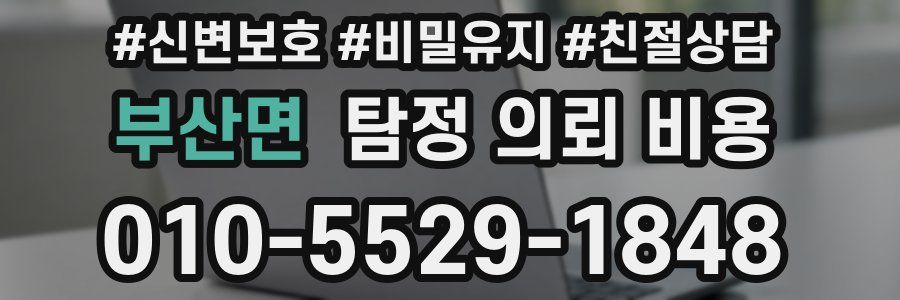 부산면 탐정 의뢰 비용