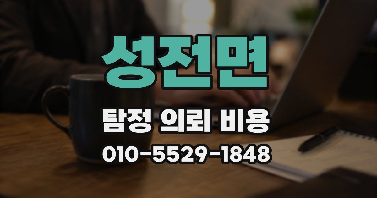 성전면 탐정 의뢰 비용