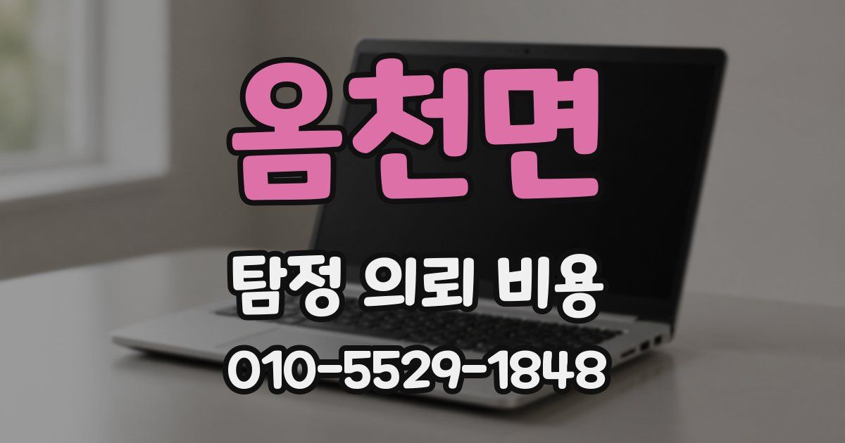 옴천면 탐정 의뢰 비용