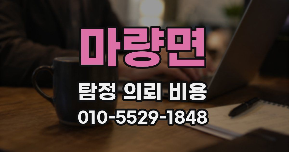 마량면 탐정 의뢰 비용