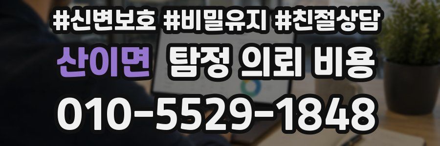 산이면 탐정 의뢰 비용