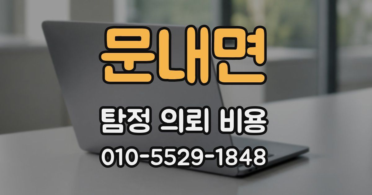 문내면 탐정 의뢰 비용