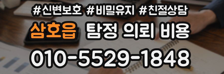 삼호읍 탐정 의뢰 비용