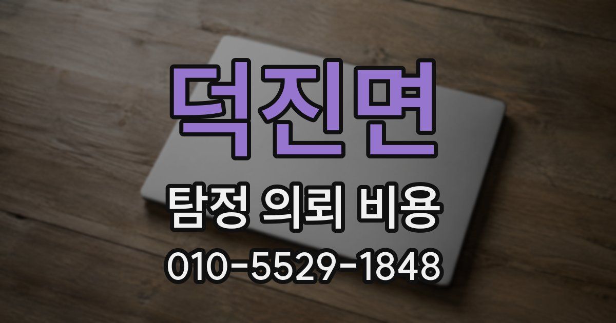 덕진면 탐정 의뢰 비용
