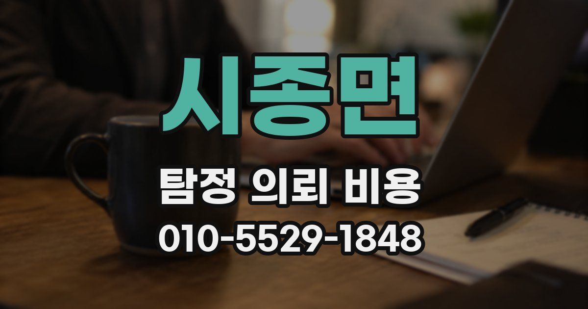 시종면 탐정 의뢰 비용