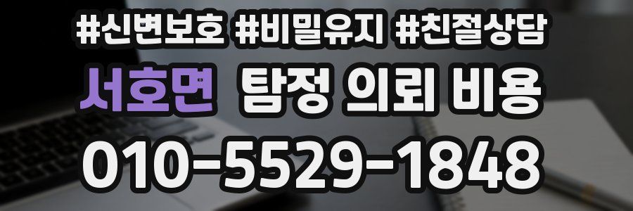 서호면 탐정 의뢰 비용