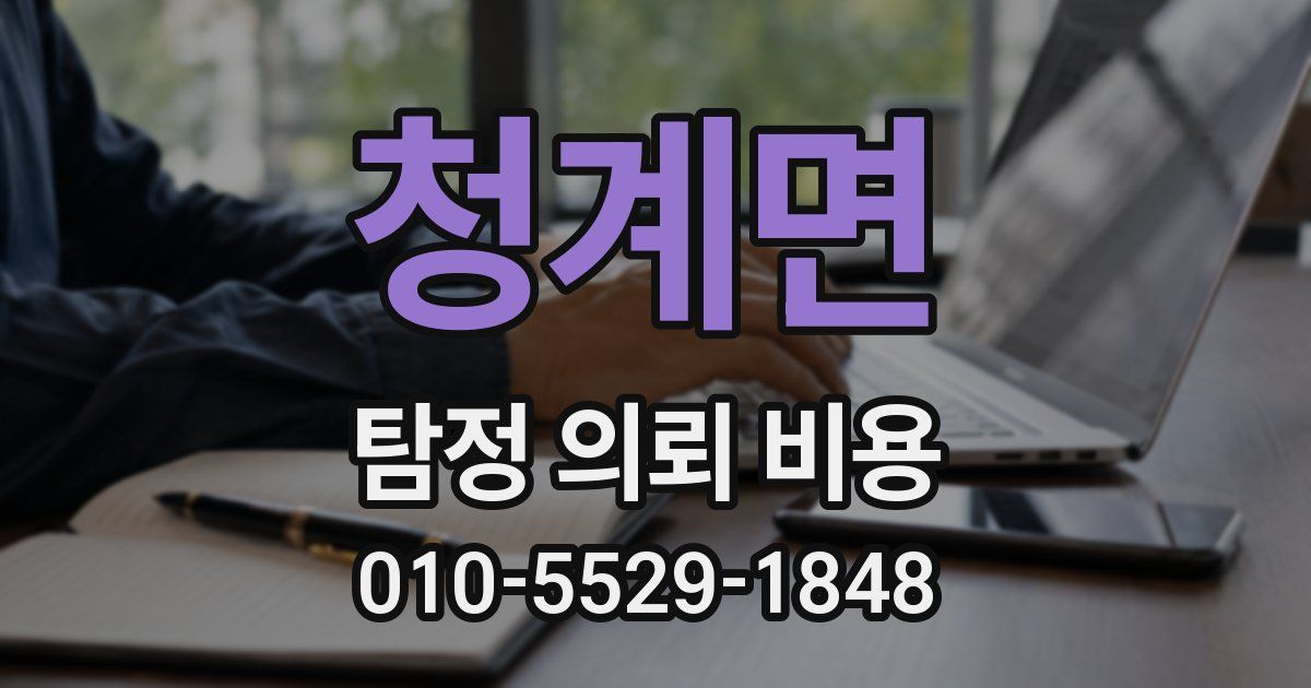 청계면 탐정 의뢰 비용
