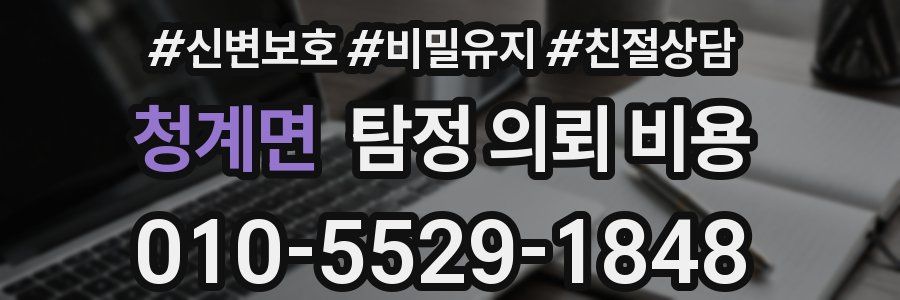 청계면 탐정 의뢰 비용