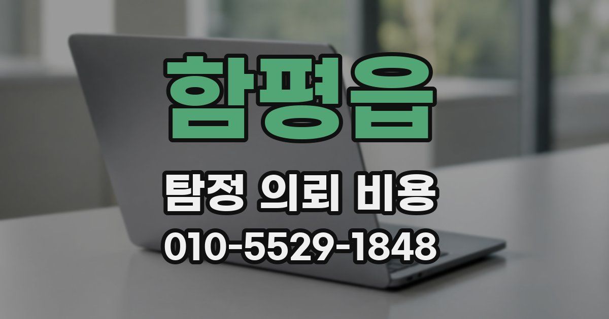 함평읍 탐정 의뢰 비용