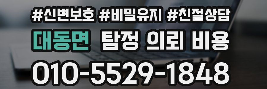 대동면 탐정 의뢰 비용