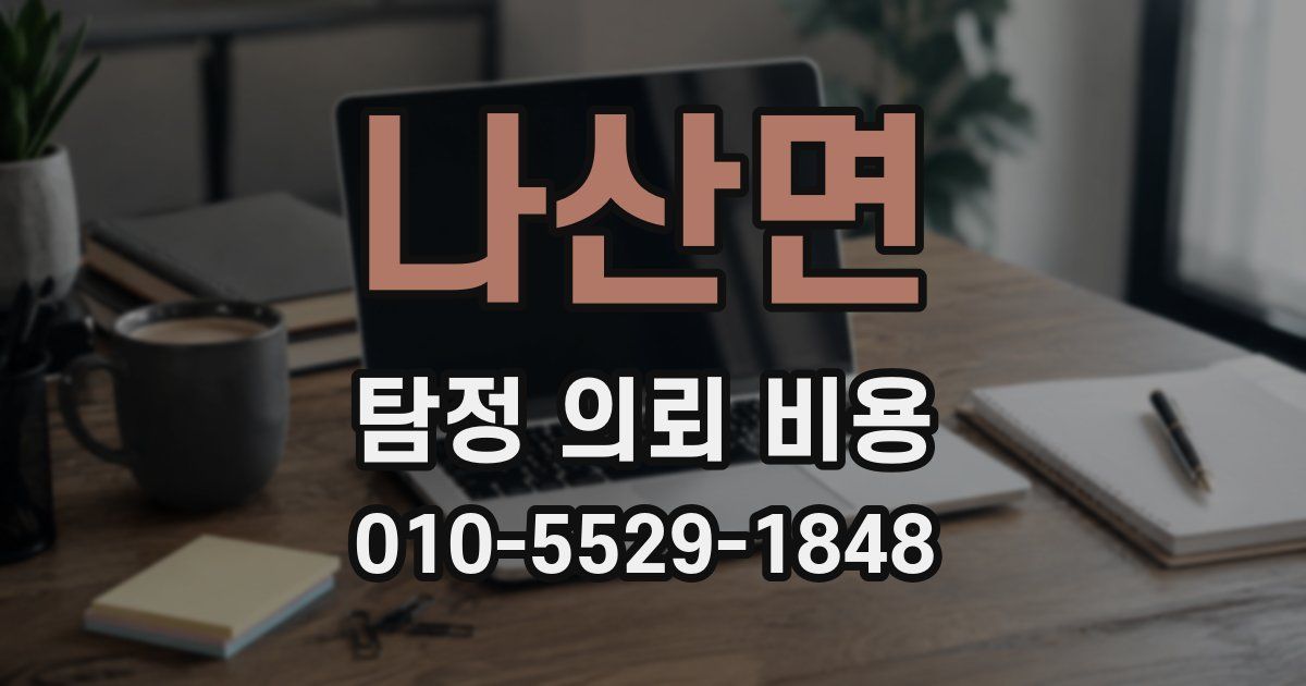 나산면 탐정 의뢰 비용