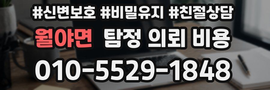 월야면 탐정 의뢰 비용
