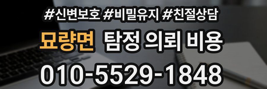 묘량면 탐정 의뢰 비용