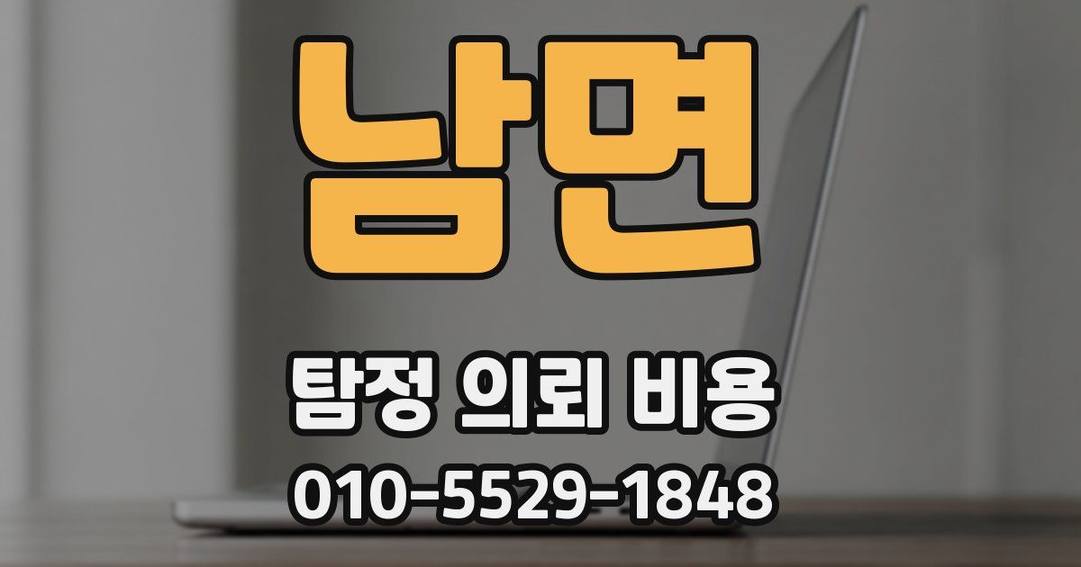 남면 탐정 의뢰 비용