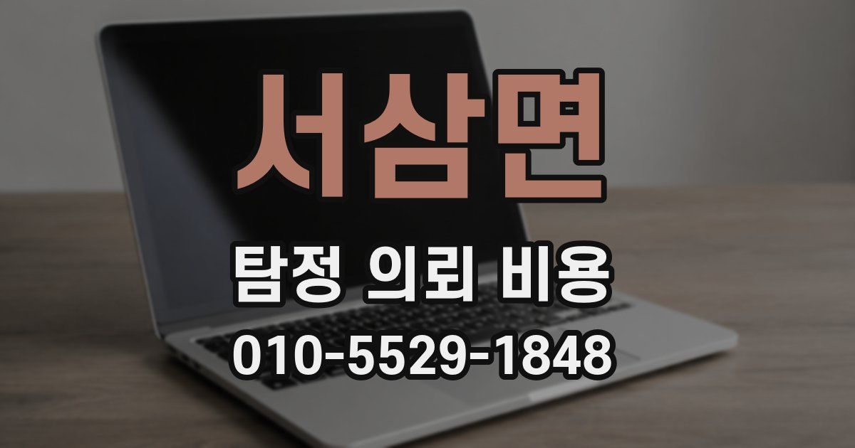 서삼면 탐정 의뢰 비용