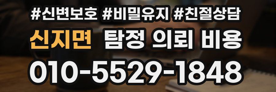 신지면 탐정 의뢰 비용