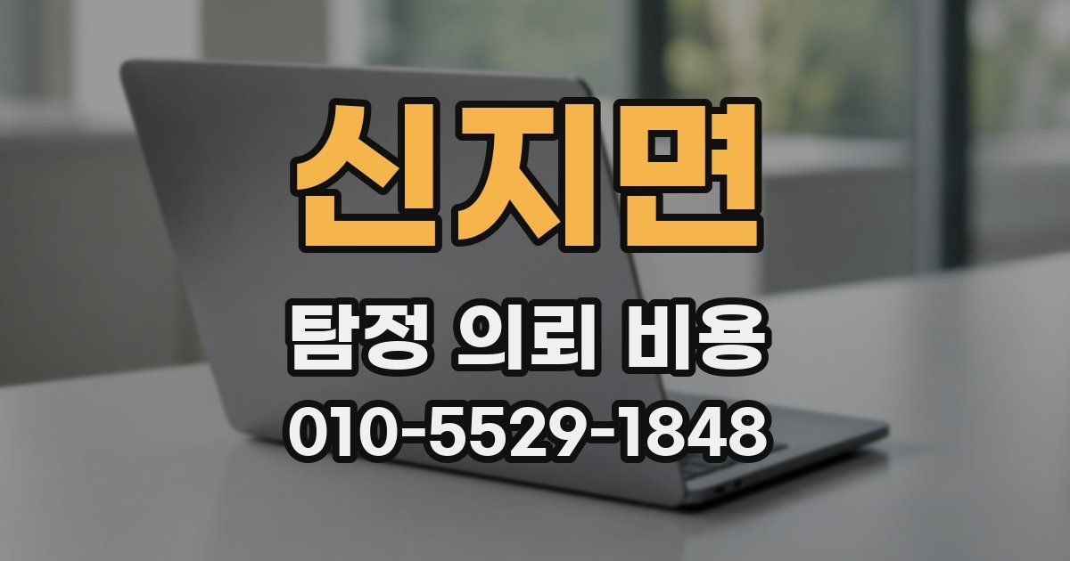 신지면 탐정 의뢰 비용